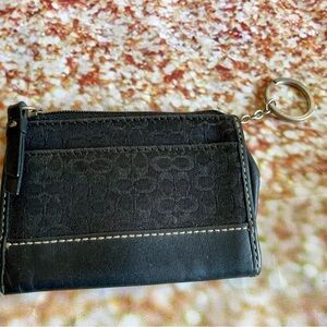 Coach card holder with keychain